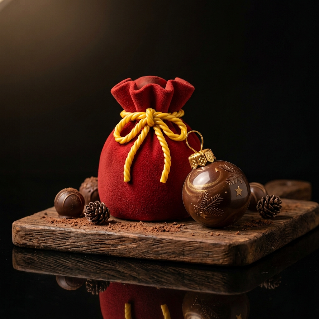 Bola de Natal em chocolate
